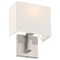 Access Lighting Mid Town, 1 Light LED Wall Sconce, Brushed Steel Finish, Fabric 64061LEDDLP-BS/WH - alternate 5